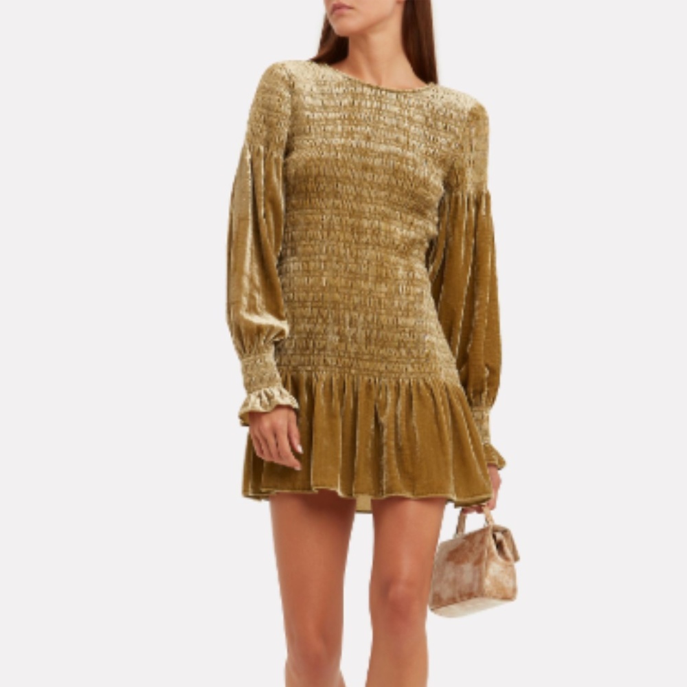 LoveShackFancy - Smocked Velvet Dress
